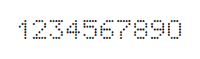 5×7数字点阵字体 ddN57AA1536