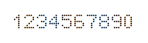 5×7数字点阵字体 ddN57AA1544