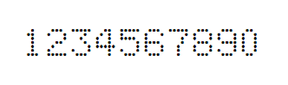 5×7数字点阵字体 ddN57AA1580