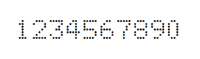 5×7数字点阵字体 ddN57AA1597