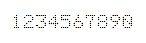 5×7数字点阵字体 ddN57AA16