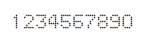 5×7数字点阵字体 ddN57AA160