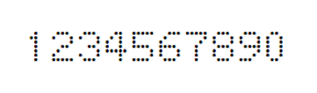 5×7数字点阵字体 ddN57AA1611