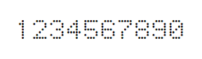 5×7数字点阵字体 ddN57AA1614