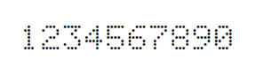 5×7数字点阵字体 ddN57AA1627