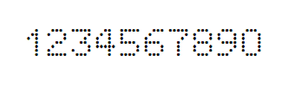 5×7数字点阵字体 ddN57AA1644