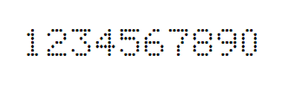 5×7数字点阵字体 ddN57AA1688