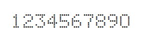 5×7数字点阵字体 ddN57AA1711