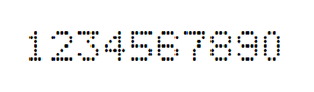 5×7数字点阵字体 ddN57AA1716