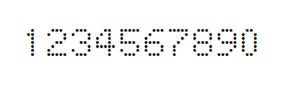 5×7数字点阵字体 ddN57AA1721