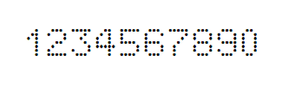 5×7数字点阵字体 ddN57AA1725