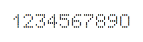 5×7数字点阵字体 ddN57AA1737