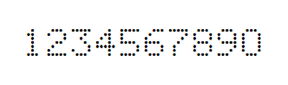 5×7数字点阵字体 ddN57AA1755