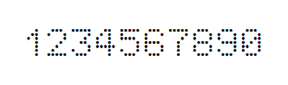 5×7数字点阵字体 ddN57AA1773