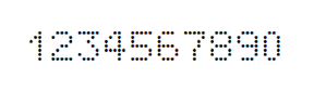 5×7数字点阵字体 ddN57AA1779
