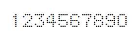 5×7数字点阵字体 ddN57AA1796