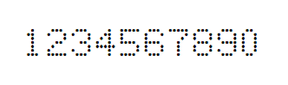 5×7数字点阵字体 ddN57AA1803