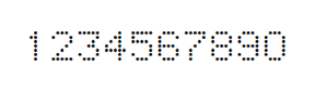 5×7数字点阵字体 ddN57AA1808