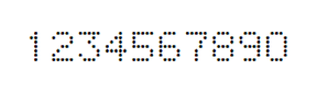 5×7数字点阵字体 ddN57AA1813