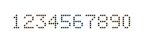 5×7数字点阵字体 ddN57AA1818