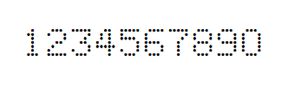 5×7数字点阵字体 ddN57AA182