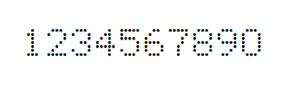 5×7数字点阵字体 ddN57AA1844