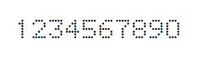 5×7数字点阵字体 ddN57AA1863