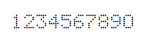 5×7数字点阵字体 ddN57AA1864