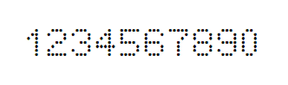 5×7数字点阵字体 ddN57AA1871