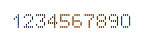 5×7数字点阵字体 ddN57AA1872