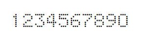 5×7数字点阵字体 ddN57AA1878