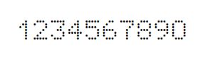 5×7数字点阵字体 ddN57AA1881