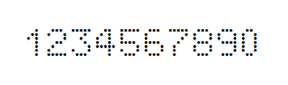 5×7数字点阵字体 ddN57AA1882