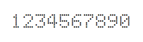 5×7数字点阵字体 ddN57AA1886