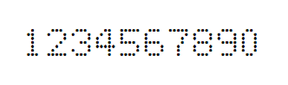 5×7数字点阵字体 ddN57AA1888