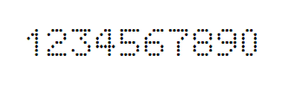 5×7数字点阵字体 ddN57AA1889