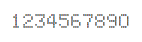 5×7数字点阵字体 ddN57AA1898
