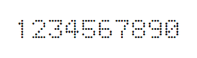5×7数字点阵字体 ddN57AA1899