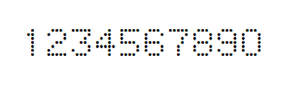 5×7数字点阵字体 ddN57AA1900