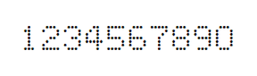 5×7数字点阵字体 ddN57AA1903