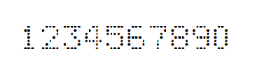 5×7数字点阵字体 ddN57AA1904