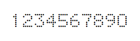 5×7数字点阵字体 ddN57AA1906