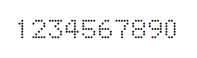 5×7数字点阵字体 ddN57AA1908