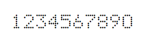 5×7数字点阵字体 ddN57AA191
