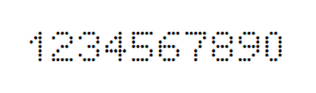 5×7数字点阵字体 ddN57AA1913