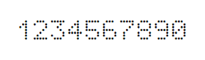 5×7数字点阵字体 ddN57AA1914