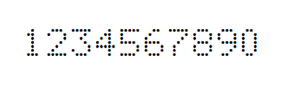 5×7数字点阵字体 ddN57AA1915