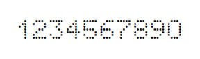 5×7数字点阵字体 ddN57AA1918