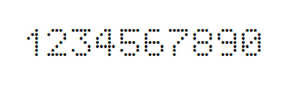 5×7数字点阵字体 ddN57AA1928