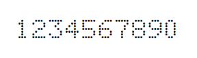 5×7数字点阵字体 ddN57AA1929
